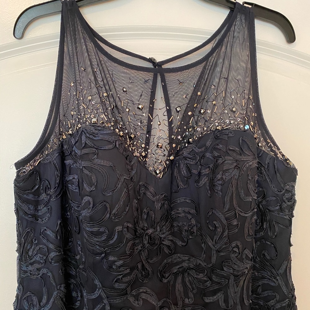 Navy Beaded Prom Formal Gala Gown